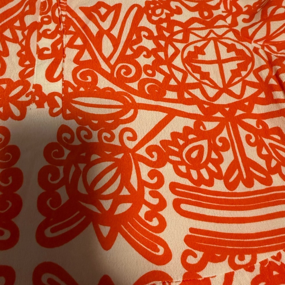 Anthropologie Orange Ruffled Tiered Sundress size M - Picture 11 of 12